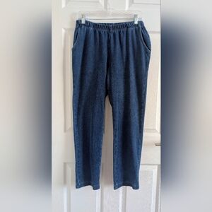 L.L. Bean 90s Style Straight Leg Pants Denim Look High Waist - S Petite